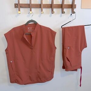 Figs orange scrub set PO#2829